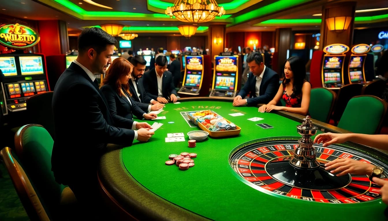 Engaged players enjoying a high-stakes game at 11jili7 com casino table.