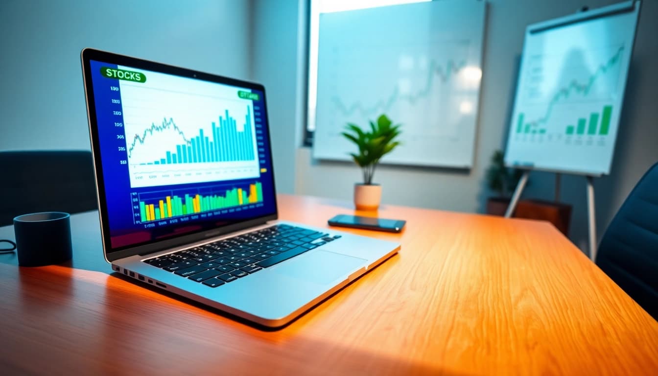Visuelle Darstellung der Muster Aktien Analyse mit Grafiken und strategischen Finanzdaten.