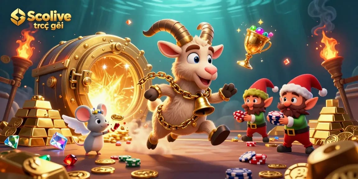 Experience Socolive trực tiếp for immersive football action in a vibrant casino-themed illustration.