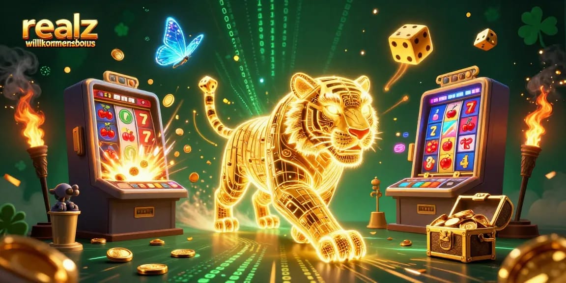Erleben Sie den realz casino Willkommensbonus mit einer mobilen Casino-Navigation und dynamischen Casino-Elementen.