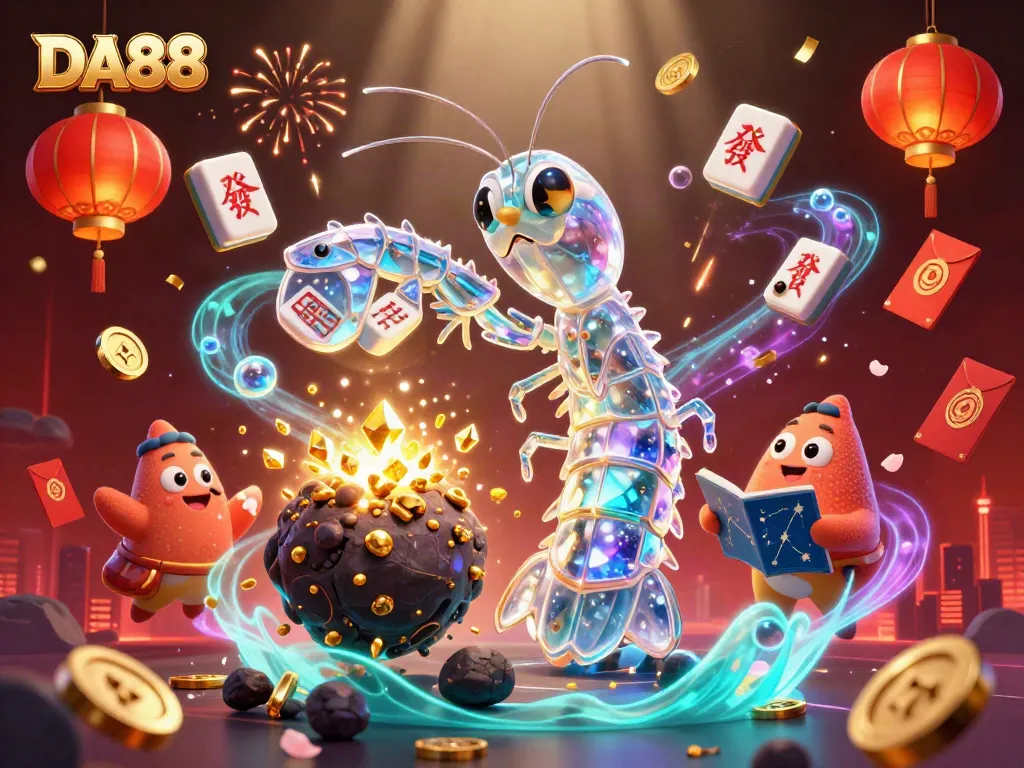 Join the fun at DA88, where our galactic samurai shrimp conquers the casino universe!