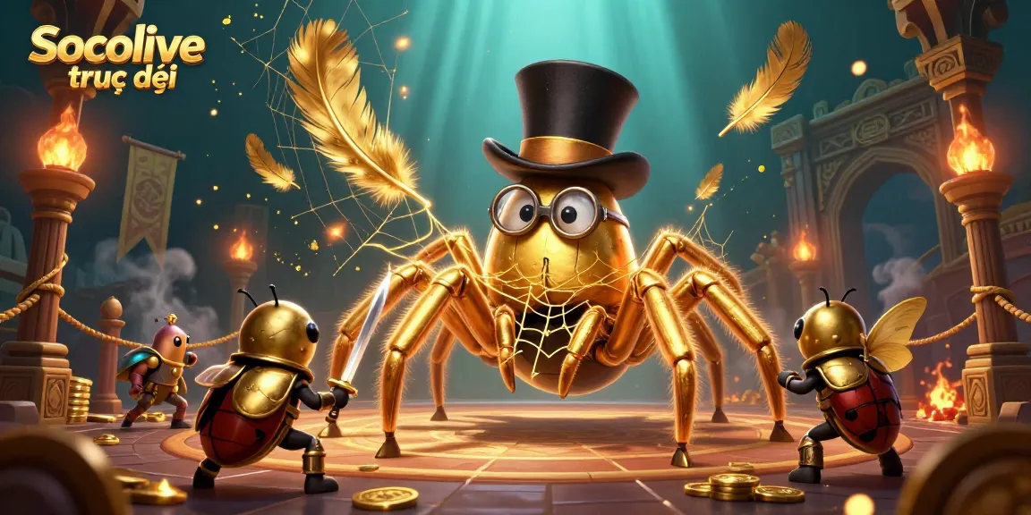 Experience the excitement of Socolive trực tiếp with a captivating illustration of a daring beetle knight.